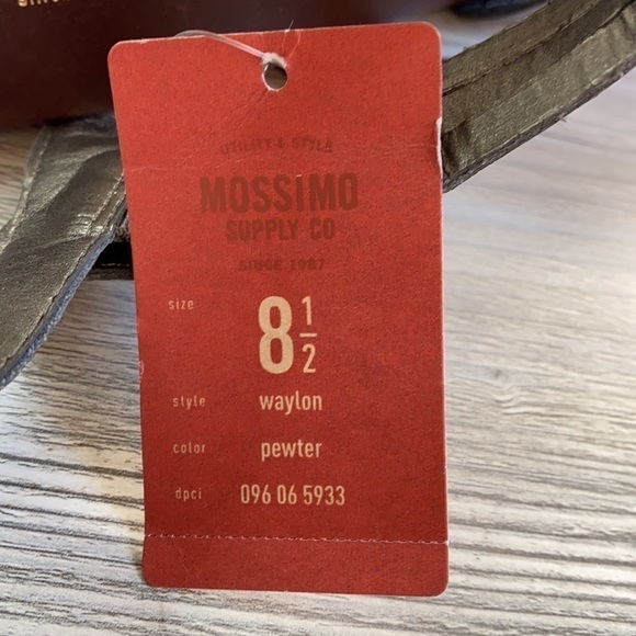 NWT Mossimo waylon cute pewter colored strappy caged wedge cork sandal Size 8.5 - Picture 14 of 14